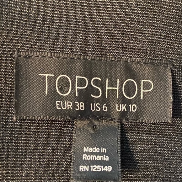 Topshop Black Halter Fitted Dress - Picture 6 of 7